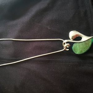 Beautiful silver and green pendant